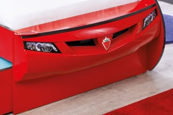 CARBED Кровать-машина Coupe с выдвижной кроватью Red 20.03.1306.00 в Быструхе - bystruha.mebel54.com | фото