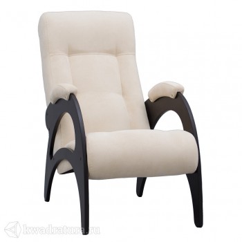 Кресло для отдыха Неаполь Модель 9 без лозы (Венге-эмаль/Ткань Ваниль Verona Vanilla) в Быструхе - bystruha.mebel54.com | фото