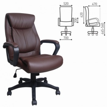 Кресло офисное BRABIX Enter EX-511 (коричневый) в Быструхе - bystruha.mebel54.com | фото