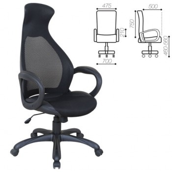 Кресло офисное BRABIX Genesis EX-517 (черное) в Быструхе - bystruha.mebel54.com | фото