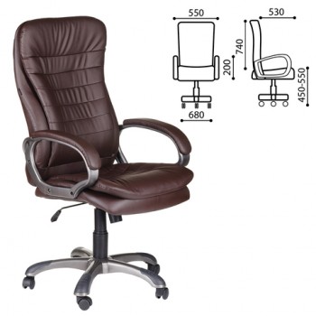 Кресло офисное BRABIX Omega EX-589 (коричневое) в Быструхе - bystruha.mebel54.com | фото