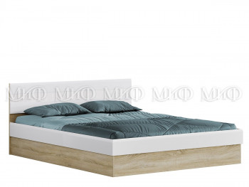 Кровать 1,6 спальня Фортуна (Дуб сонома/белый глянец) в Быструхе - bystruha.mebel54.com | фото