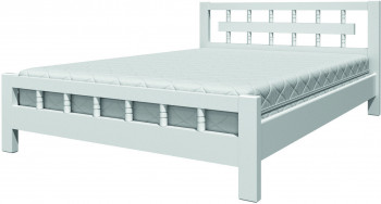 Кровать Натали-5 из массива сосны 1400*2000 Белый античный в Быструхе - bystruha.mebel54.com | фото