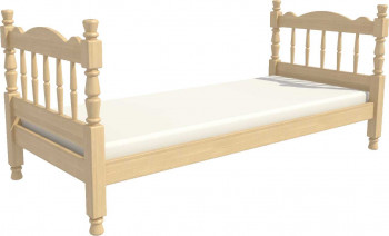 Кровать одинарная Аленка из массива сосны 800*1890 Сосна в Быструхе - bystruha.mebel54.com | фото
