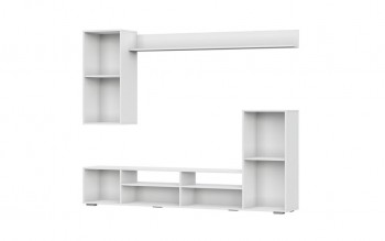 Мебель для гостиной МГС 4 (Белый/Белый глянец) в Быструхе - bystruha.mebel54.com | фото