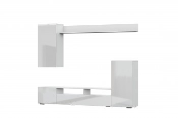 Мебель для гостиной МГС 4 (Белый/Белый глянец) в Быструхе - bystruha.mebel54.com | фото