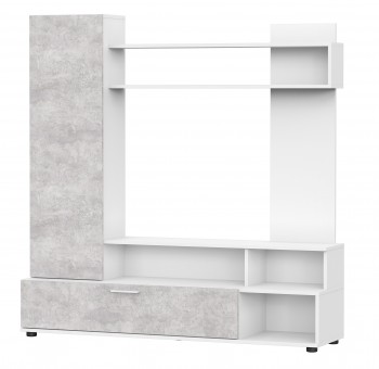 Мебель для гостиной "МГС 9" Белый / Цемент светлый в Быструхе - bystruha.mebel54.com | фото