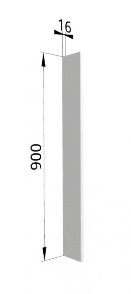 Панель торцевая (для шкафа верхнего торцевого высокого) ВПТ 400 Ройс (Графит софт) в Быструхе - bystruha.mebel54.com | фото