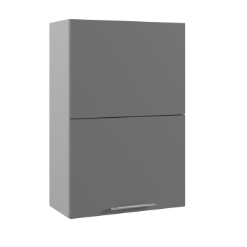 Ройс ПГПМ 600 Шкаф верхний Blum Aventos HF (Графит софт/корпус Серый) в Быструхе - bystruha.mebel54.com | фото