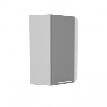 Ройс ВПУ 550 Шкаф верхний угловой высокий (Графит софт/корпус Серый) в Быструхе - bystruha.mebel54.com | фото