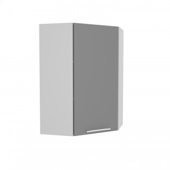 Ройс ВПУ 600 Шкаф верхний угловой высокий (Графит софт/корпус Серый) в Быструхе - bystruha.mebel54.com | фото