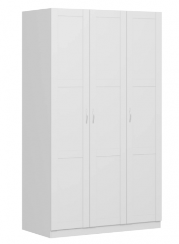 Шкаф трехдверный Пегас сборный белый в Быструхе - bystruha.mebel54.com | фото