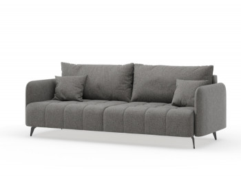 Валериан диван трёхместный прямой Стальной, ткань RICO FLEX 9292 в Быструхе - bystruha.mebel54.com | фото